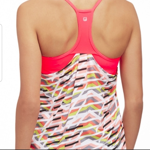 Fabletics Norwalk Coral Pattern Racerback Tank Top - Picture 6 of 6